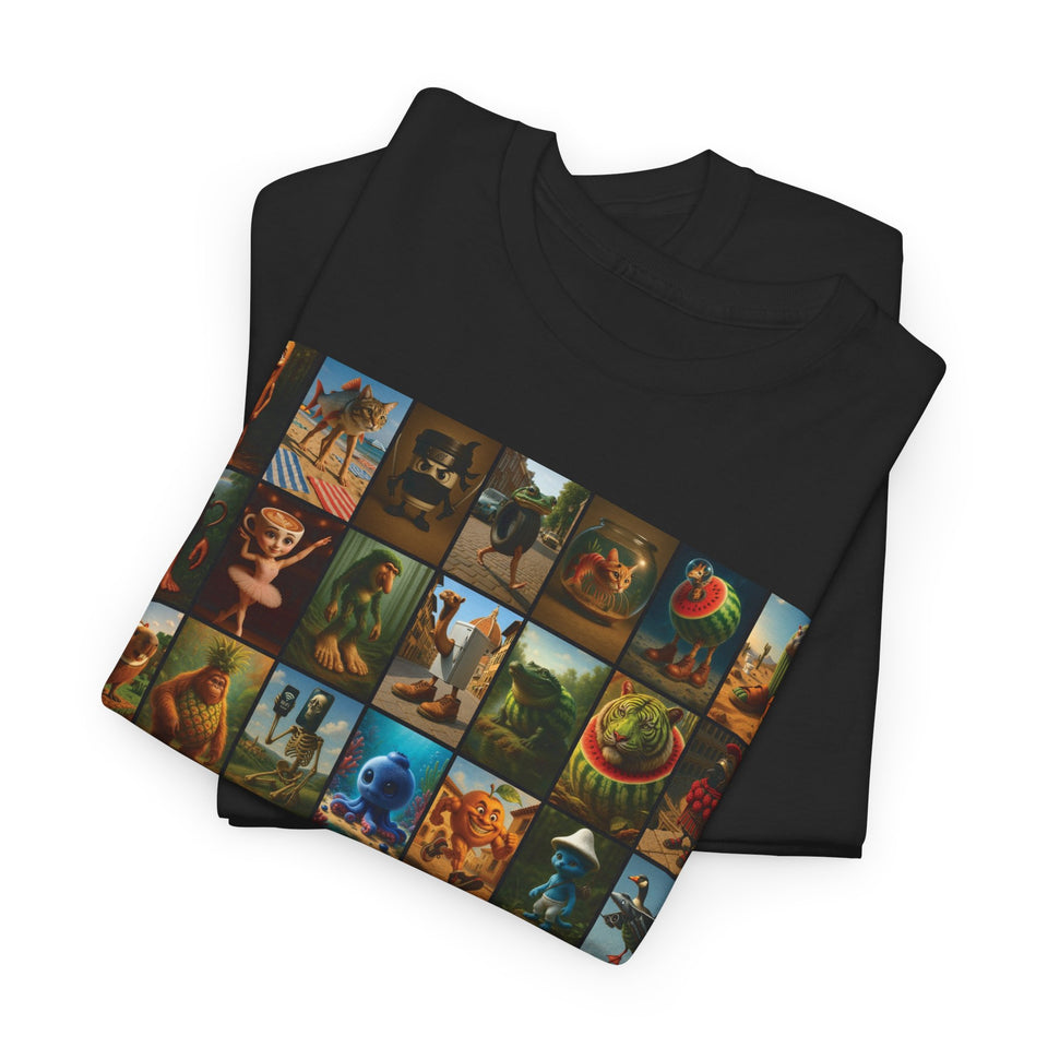 The Italian BrainRot Collage T-Shirt - Large sizes - Italian Brain rots
