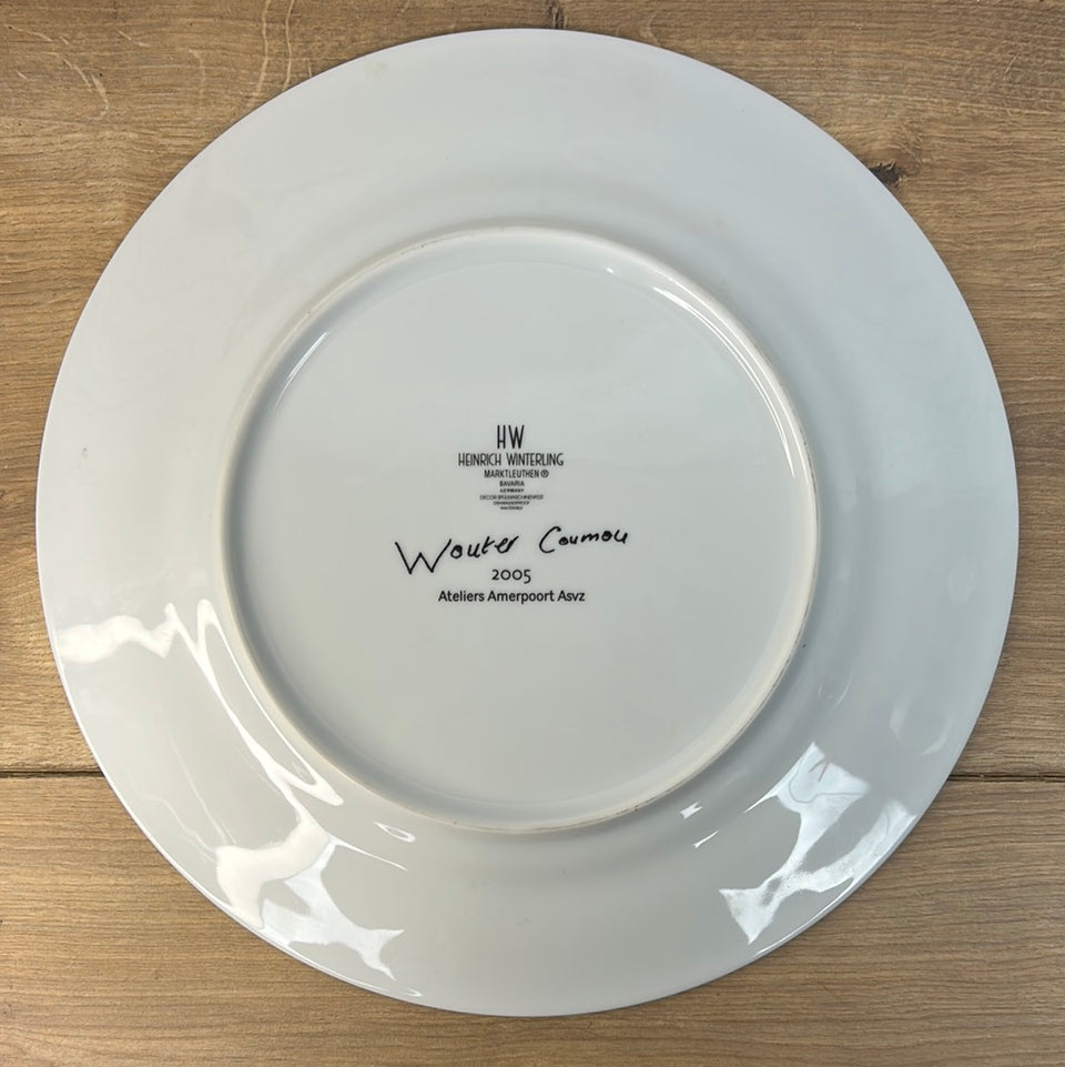 I love you - Large Ceramic plate by Wouter Coumou for Heinrich Winterling
