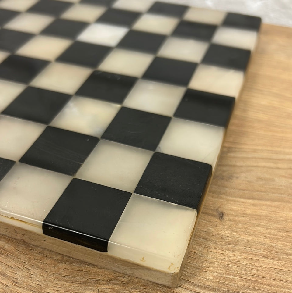 Marble Chess board - Antique marble chess board, black and white marble deck