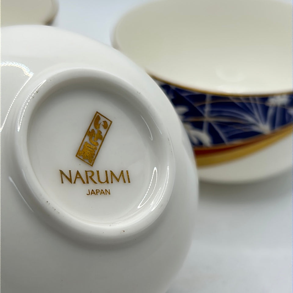 Three Japanese porcelain cups by Narumi Japan