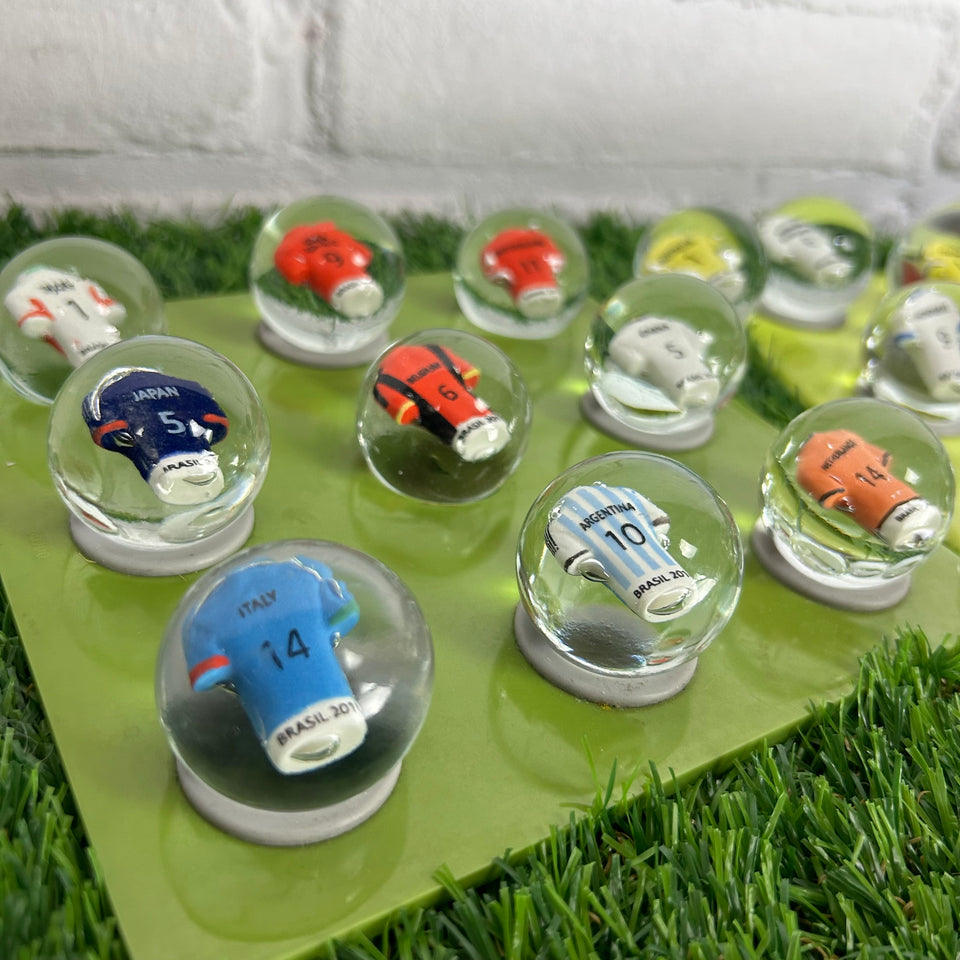 Complete set of 32 World Cup Football Glass Marbles