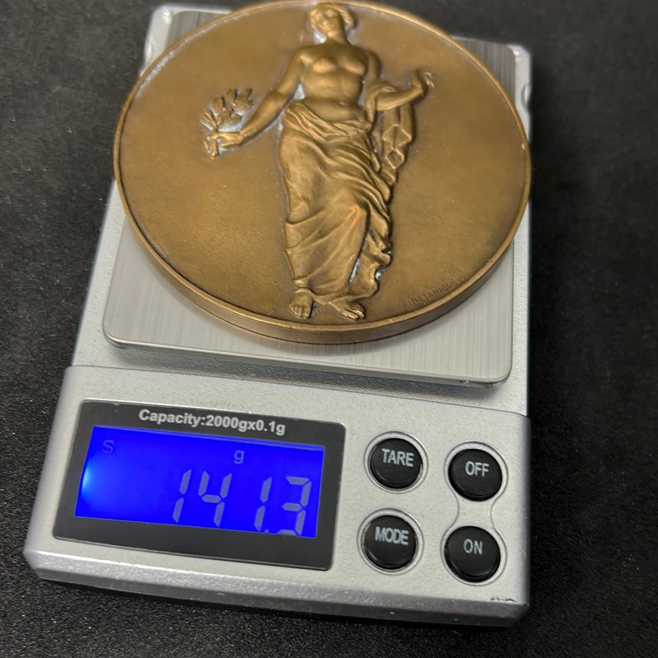 Bronze medaillon - Art nouveau - La Presse Bruxeloise