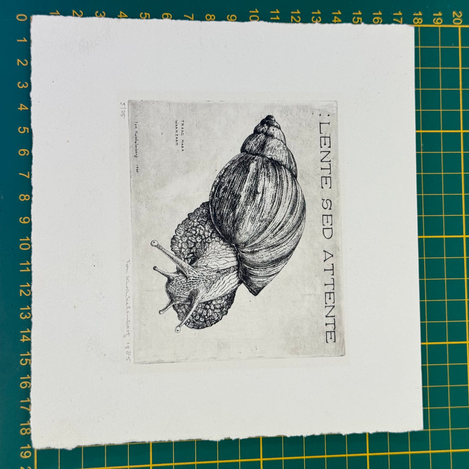 Snale Etching - Lente Sed Attente by Ton Kwinkelenberg 1983