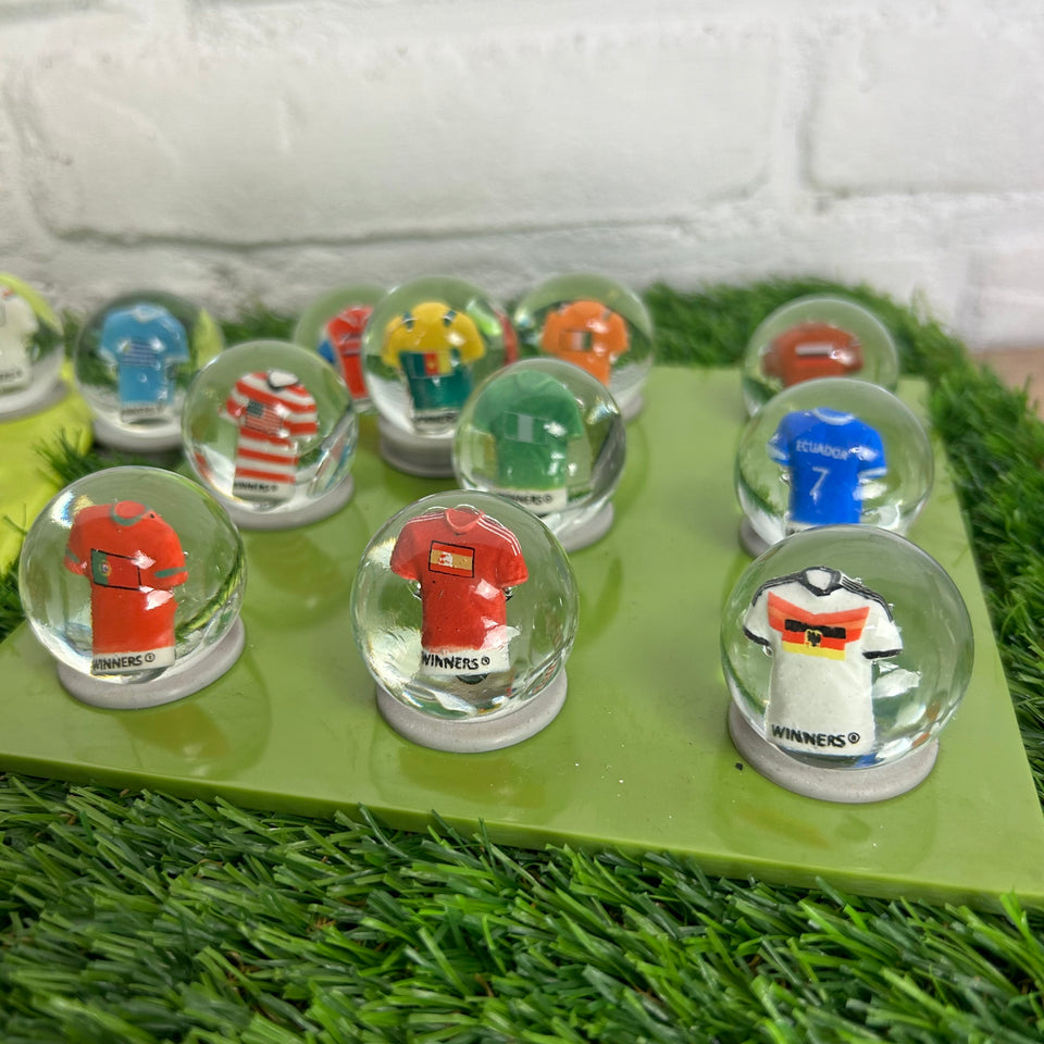 Complete set of 32 World Cup Football Glass Marbles