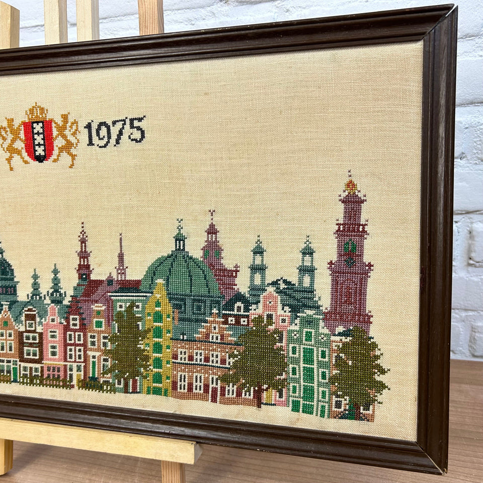 Amsterdam City 700 years Memorial Embroidery - Cotton work - Patchwork