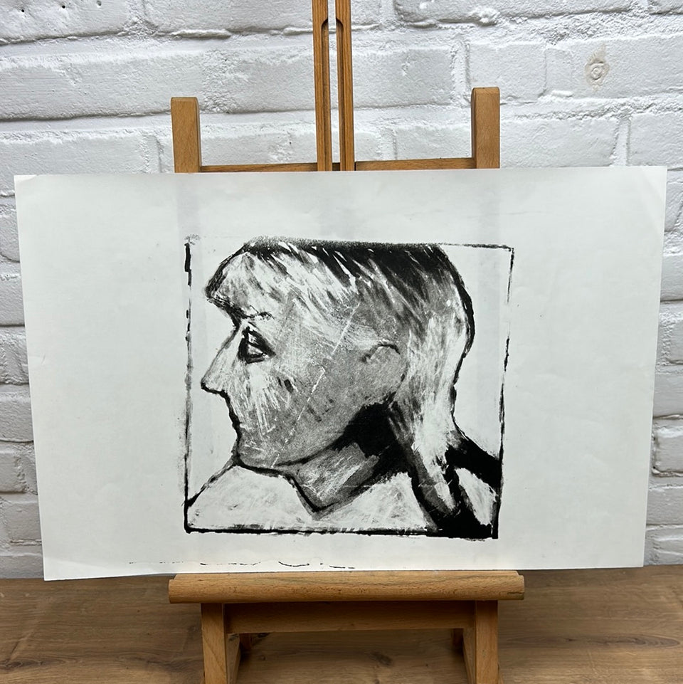 Black and White Portrait Litho print