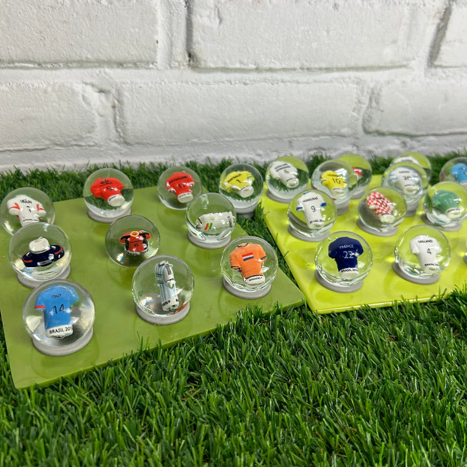 Complete set of 32 World Cup Football Glass Marbles