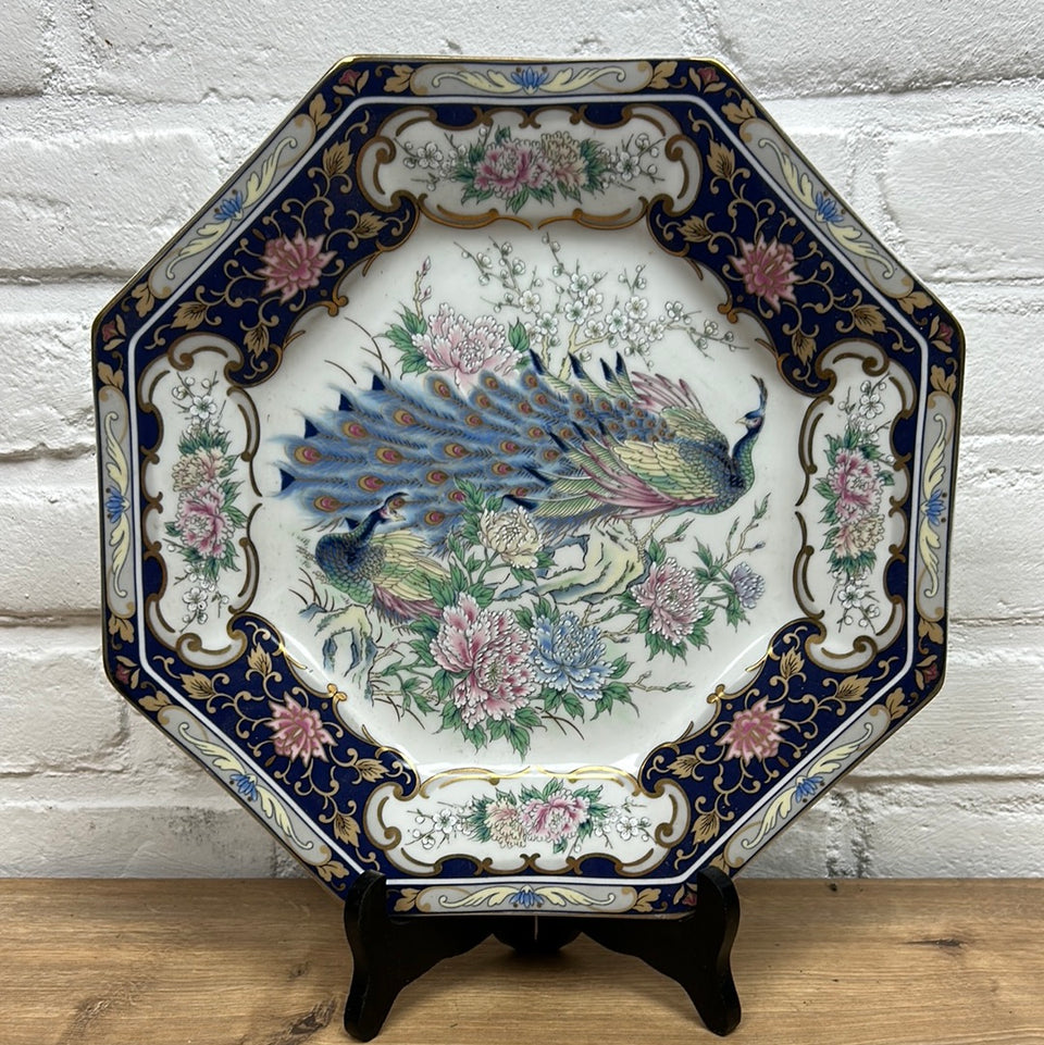 Leonardo -  Octagonal Japanese Peacock Collectible Porcelain