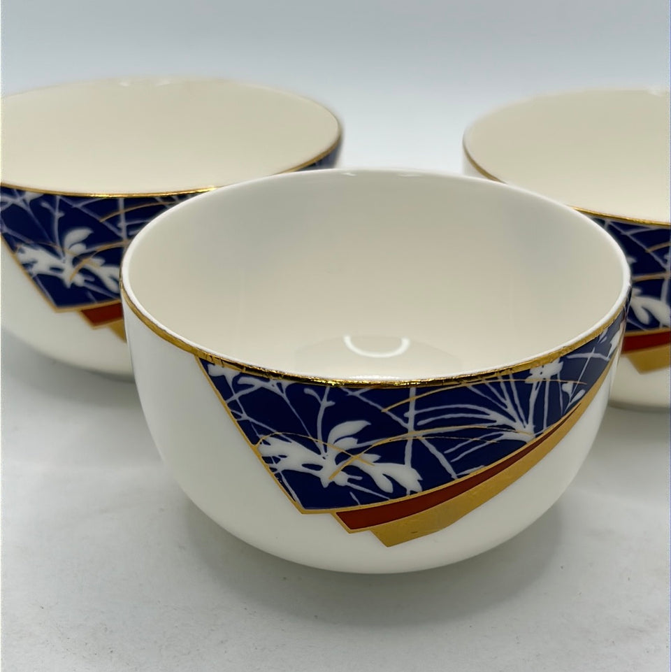 Three Japanese porcelain cups by Narumi Japan