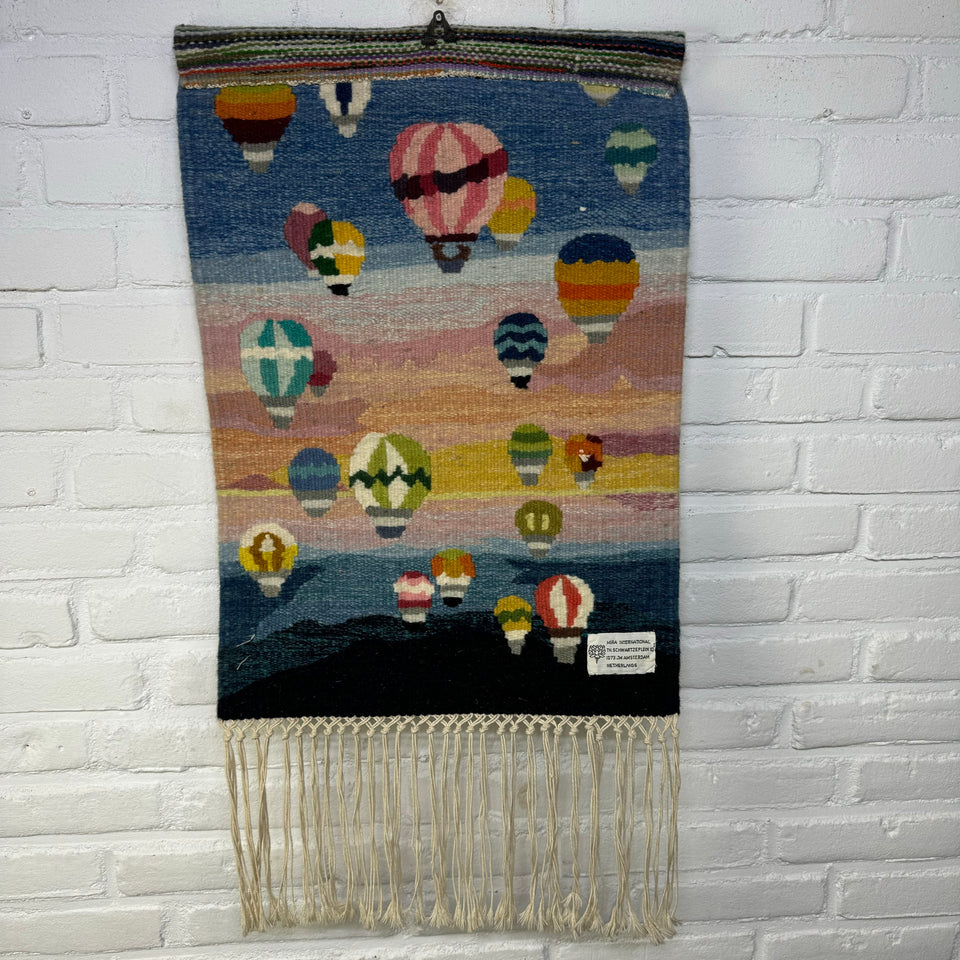 Air Balloons wall tapestry hanging - Embroidery children’s room