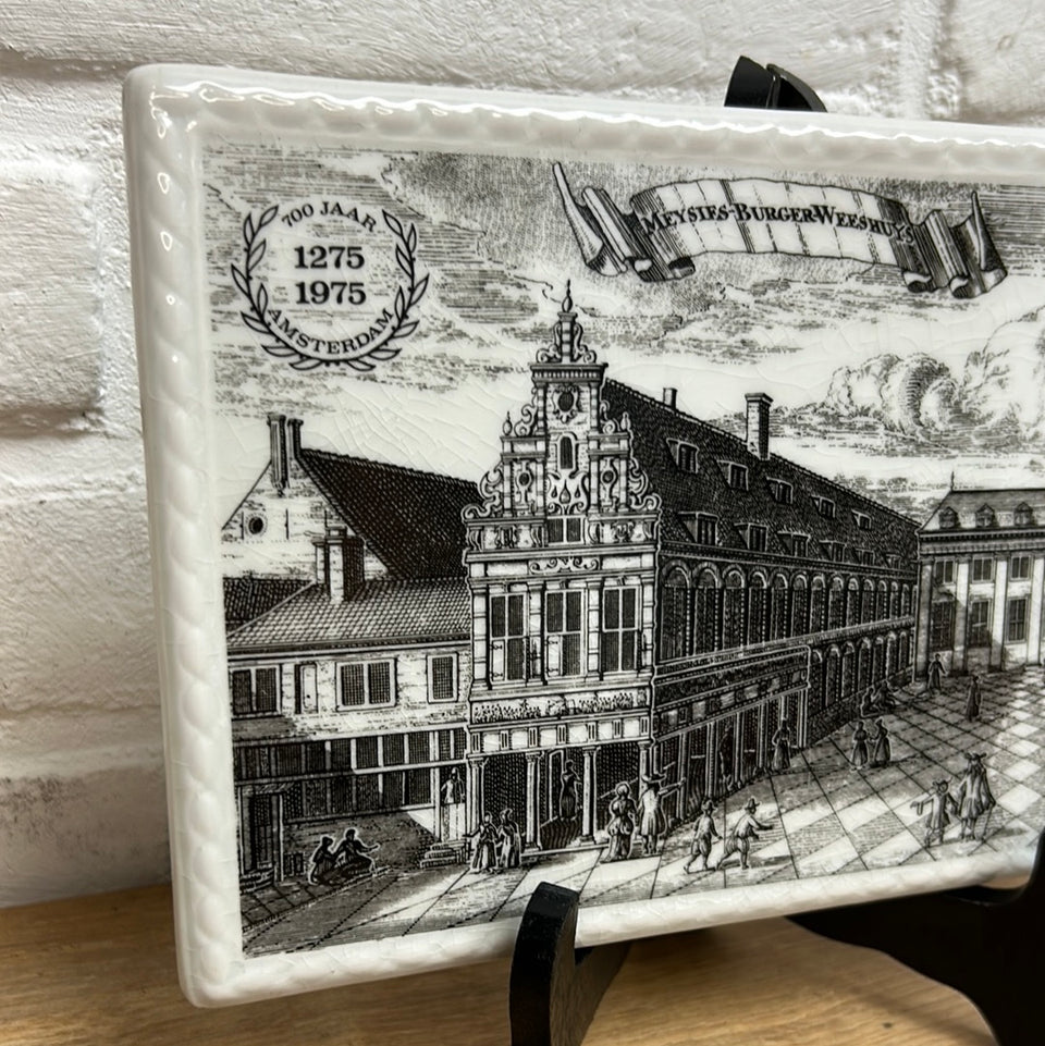 Memorial plate 700 year Amsterdam - Meysies Burgerweeshuys