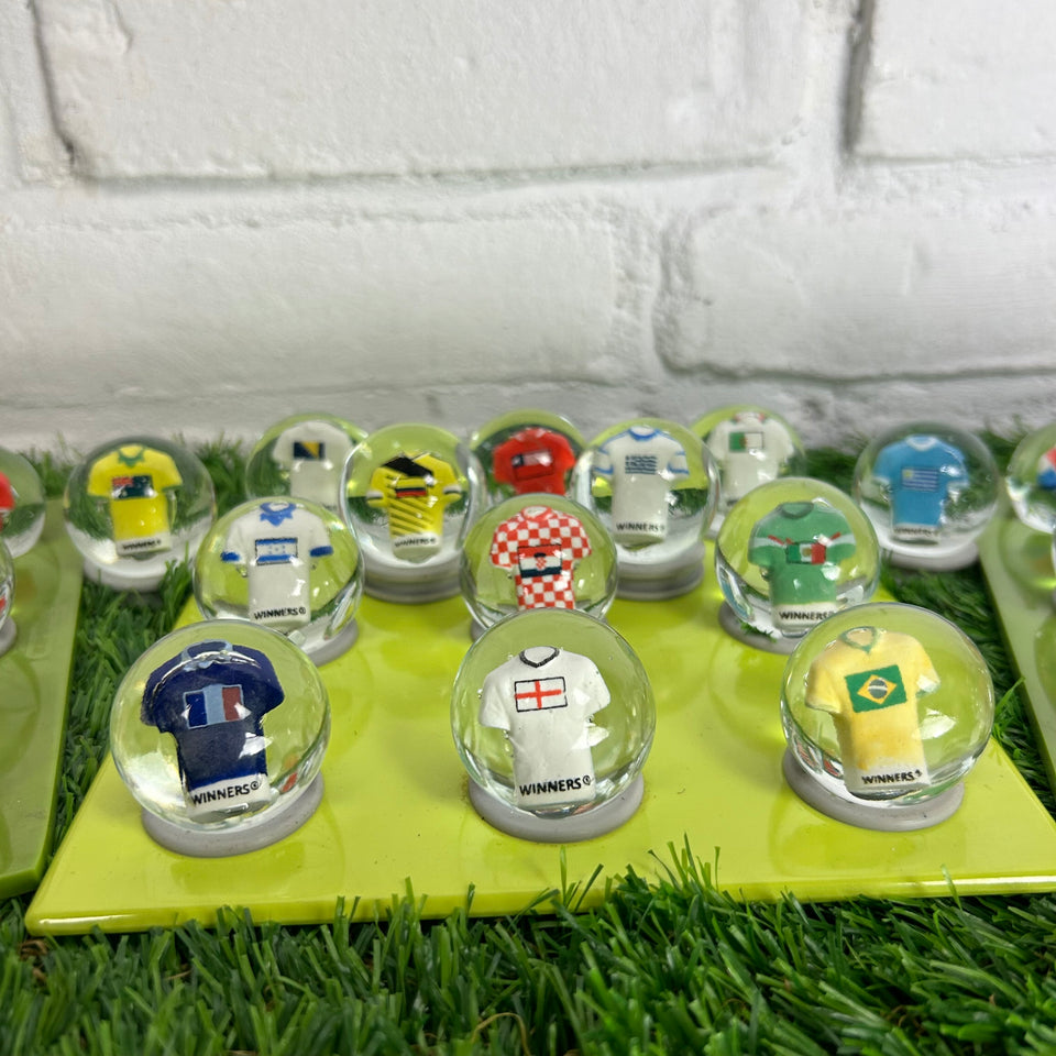 Complete set of 32 World Cup Football Glass Marbles