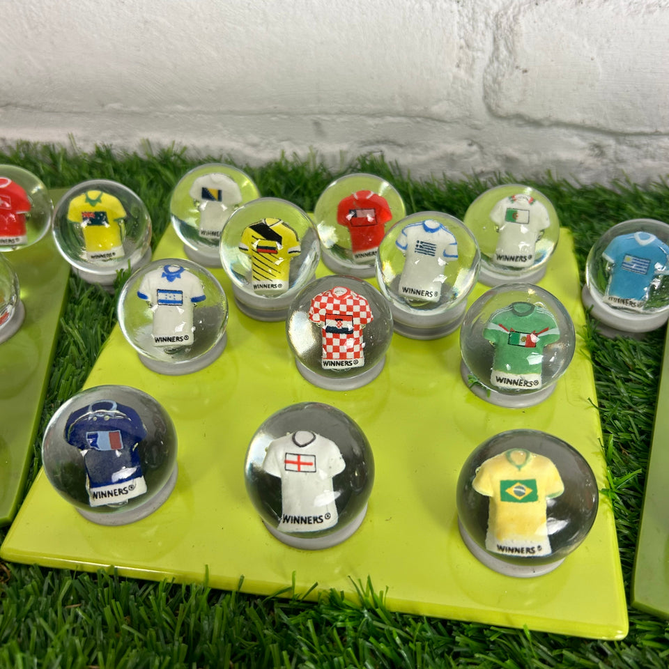 Complete set of 32 World Cup Football Glass Marbles