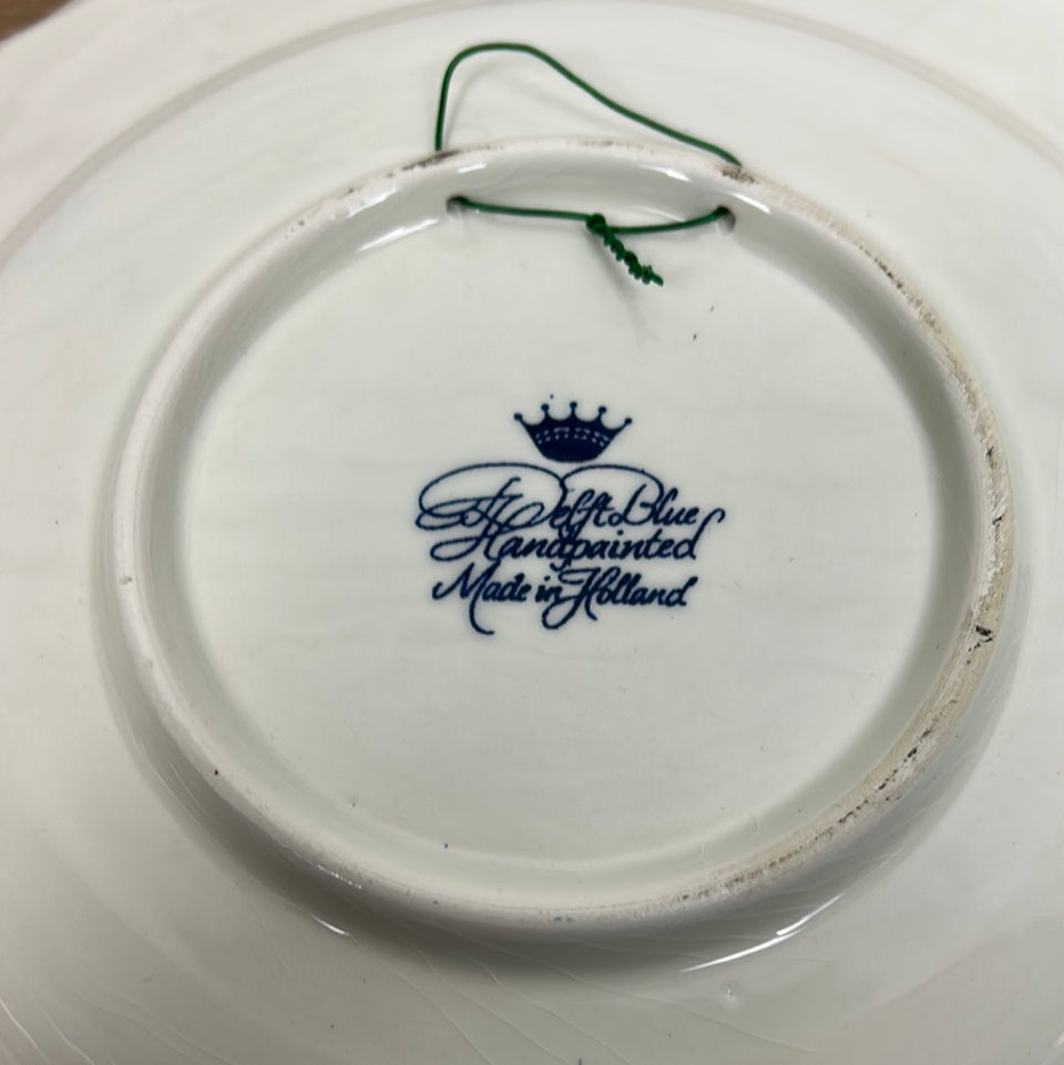 Vintage Dutch Delfts Blue plate Church Staphorst