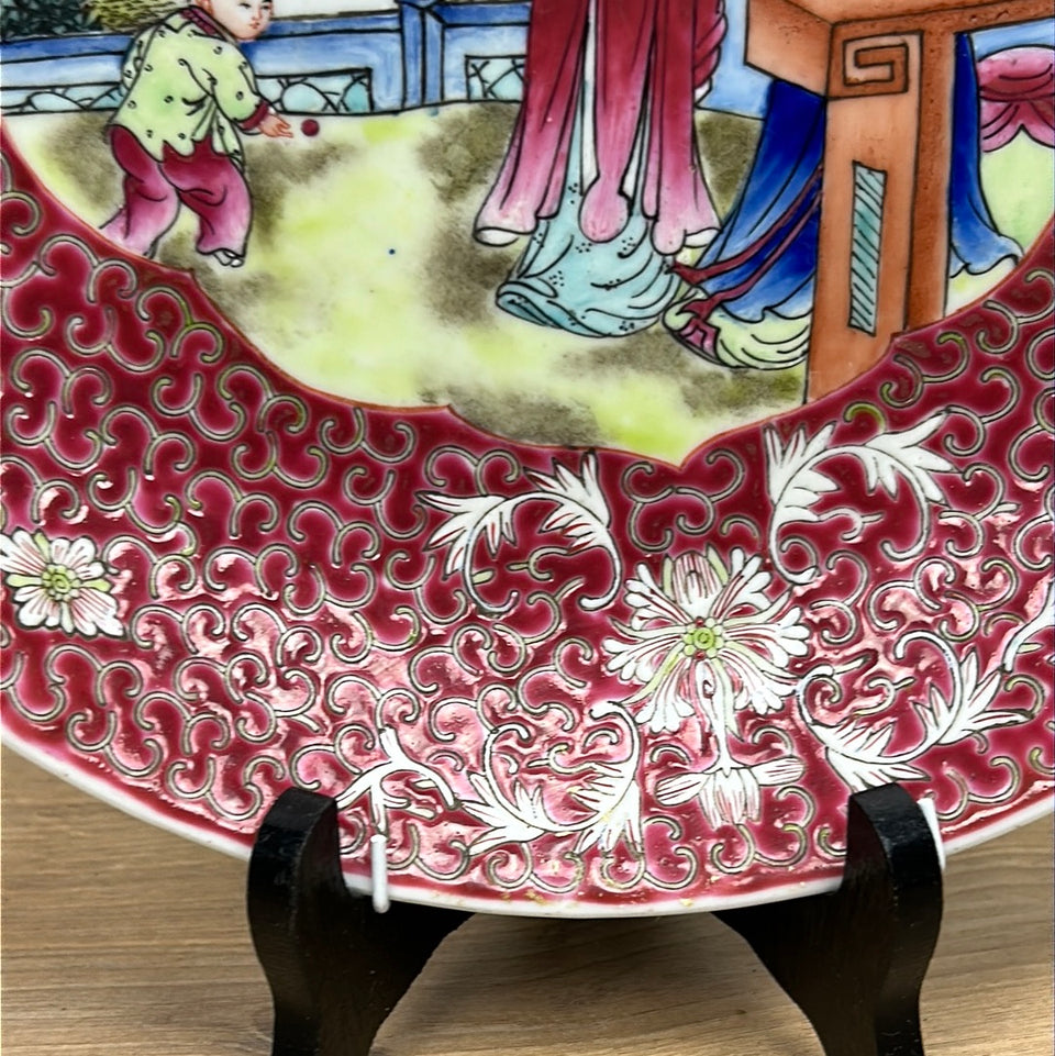 Chinese Ceramic bowl wall hanging - Xijiang - Zhenlujing