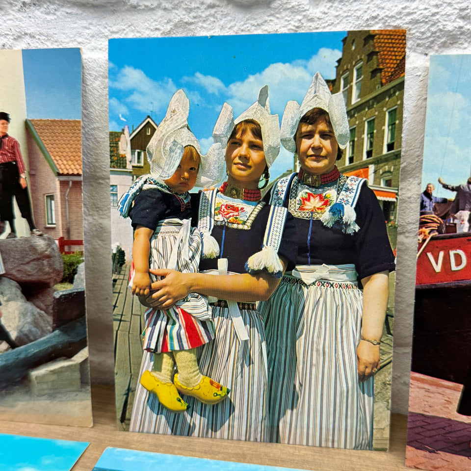 Postcard Collection of Dutch Folklore Costume with Dutch Woman Vintage photo cards – Holland’s Traditional Culture Costumes