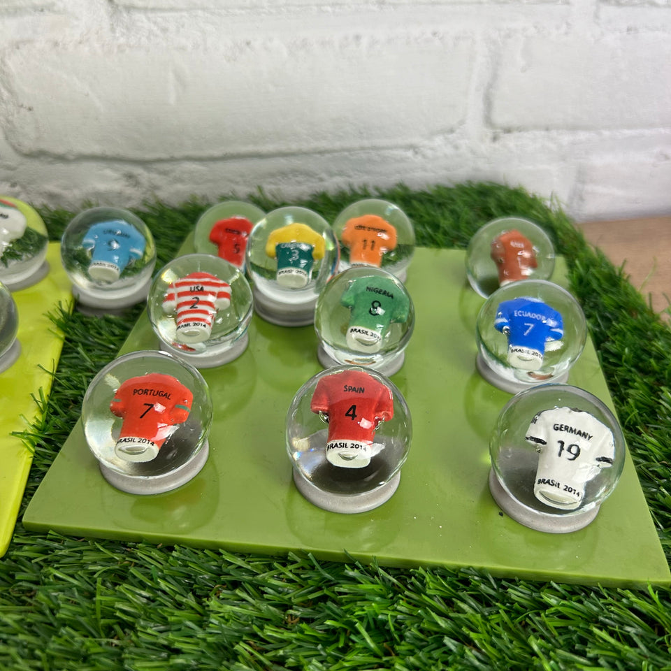 Complete set of 32 World Cup Football Glass Marbles