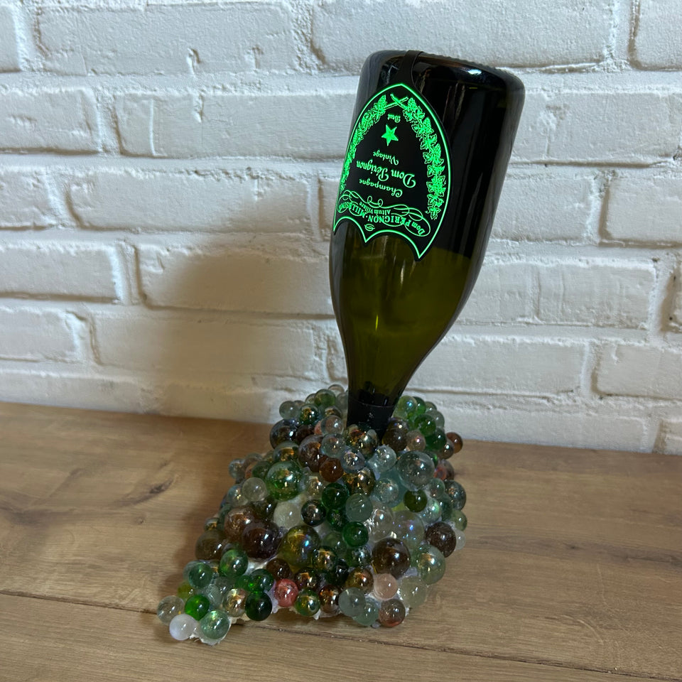 Dom Pérignon Bottle pouring Marbles statue