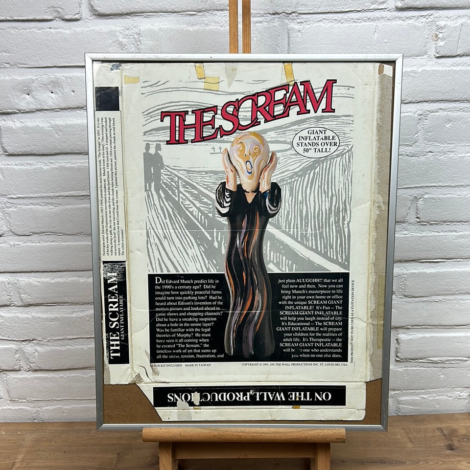 Framed Edvard Munch Inflatable 1991 Carton Box Popart