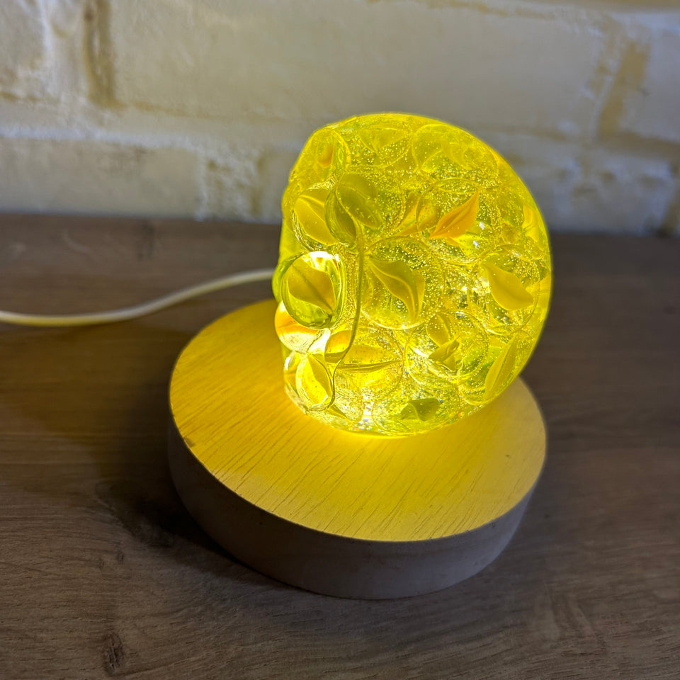 Yellow Cats Eye Marbles Resin lamp