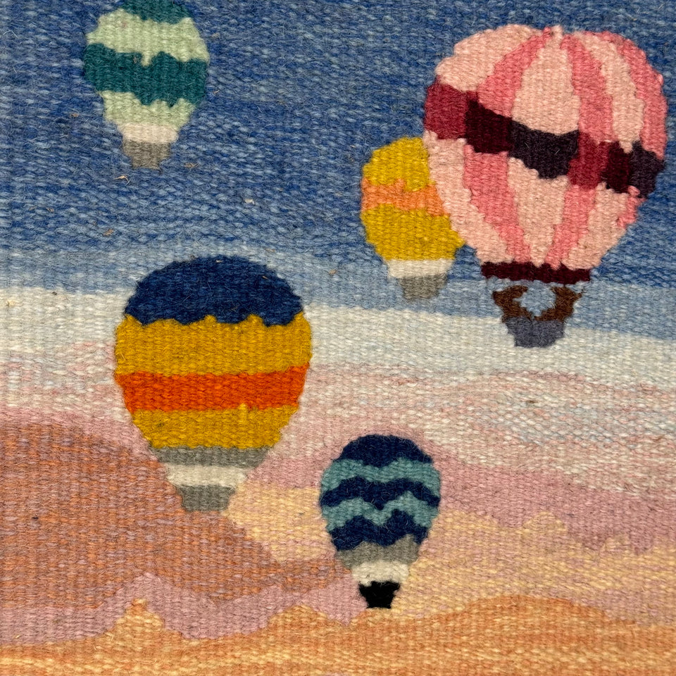 Air Balloons wall tapestry hanging - Embroidery children’s room