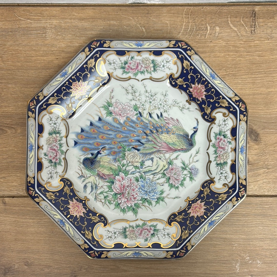 Leonardo -  Octagonal Japanese Peacock Collectible Porcelain
