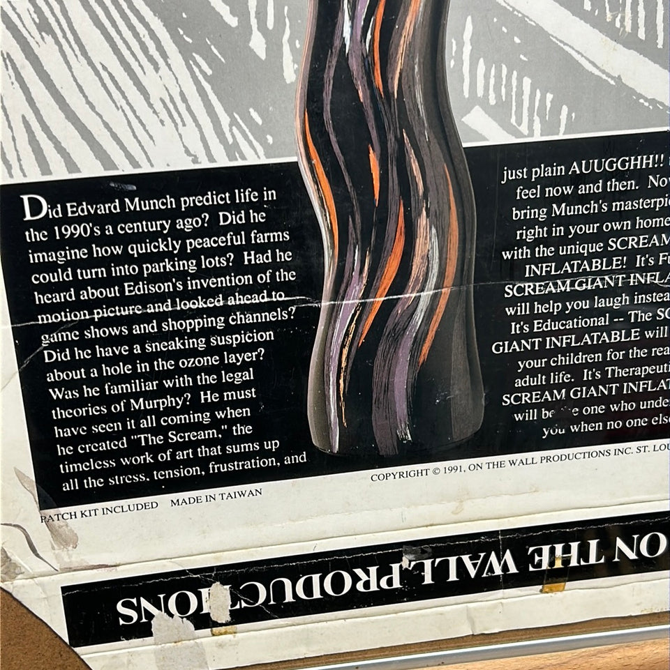 Framed Edvard Munch Inflatable 1991 Carton Box Popart