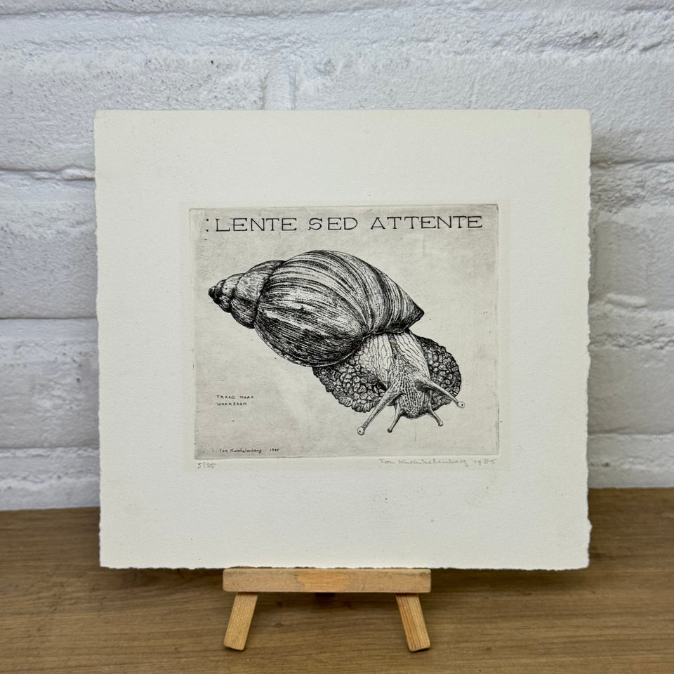 Snale Etching - Lente Sed Attente by Ton Kwinkelenberg 1983