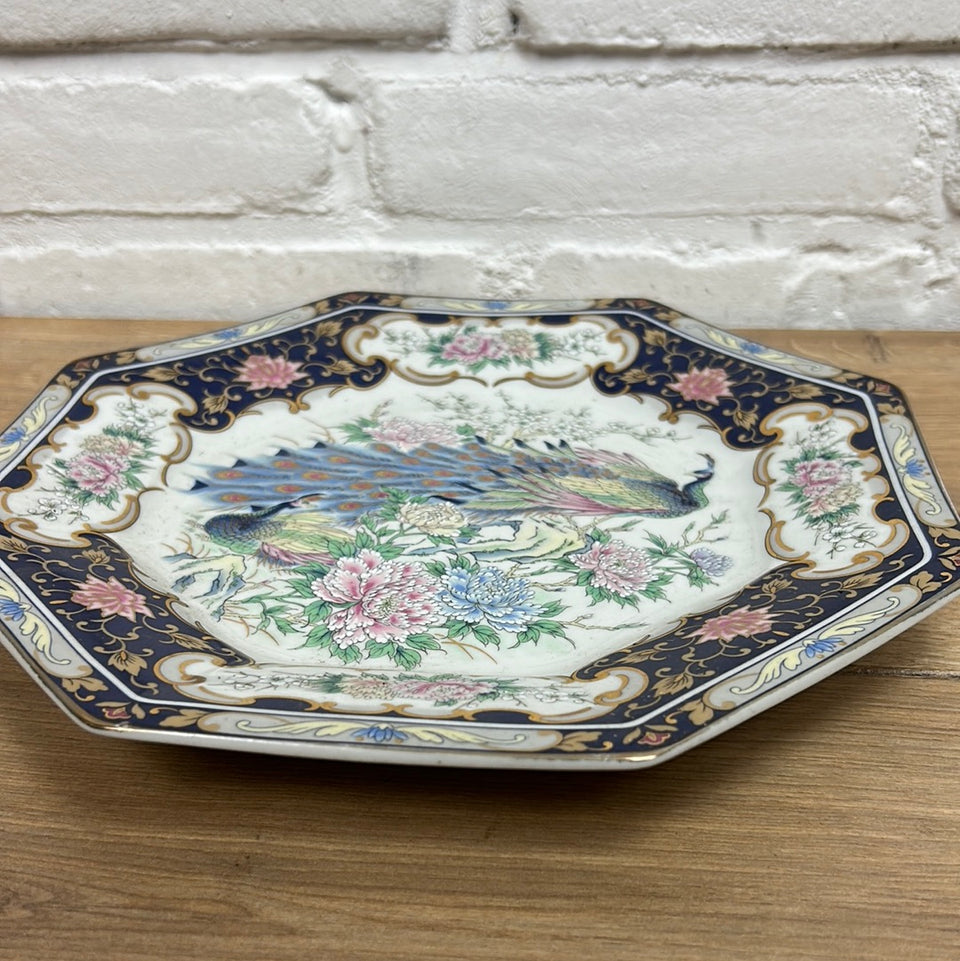 Leonardo -  Octagonal Japanese Peacock Collectible Porcelain