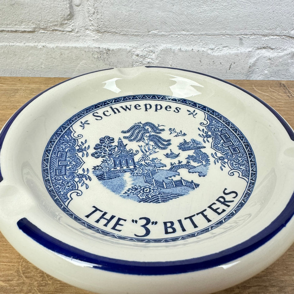 Rare Vintage ceramic Schweppes - The 3 Bitters - Ashtray