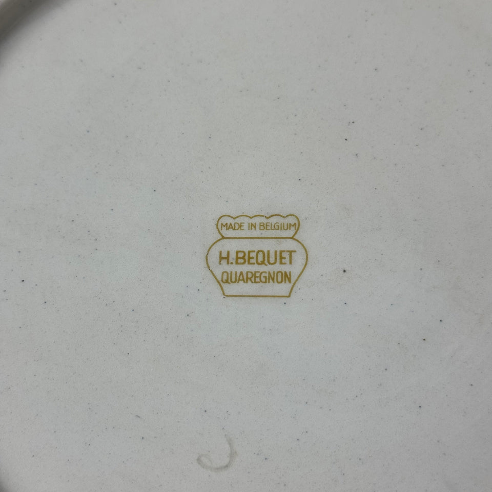 Beautiful Vintage H.Bequet Quaregnon Porcelain New Year 1959 Plate, Belgium