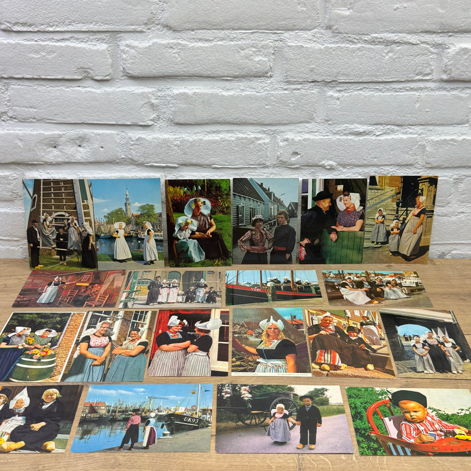 Collection of Dutch Folklore Costume with Dutch Woman Vintage photo cards – Holland’s Traditional Culture Costumes