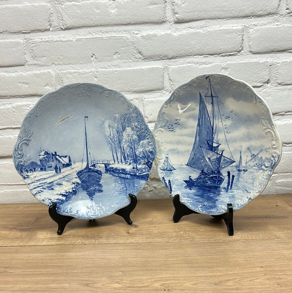 Four Seasons Vintage Plates Dutch Delfts Blue