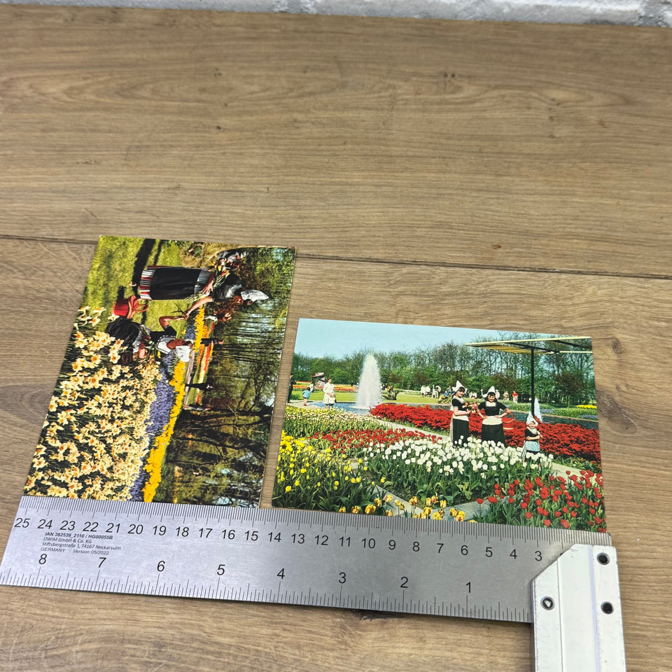 Vintage Keukenhof Flowers Holland postcards - Collection of Dutch Folklore Costume photo cards – Holland’s Traditional Culture Costumes