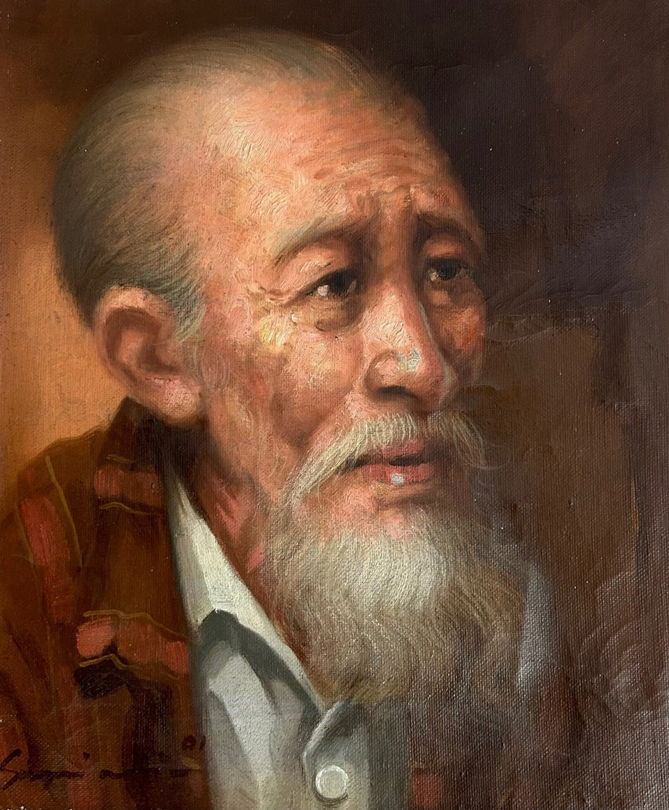 Older Asian man portrait