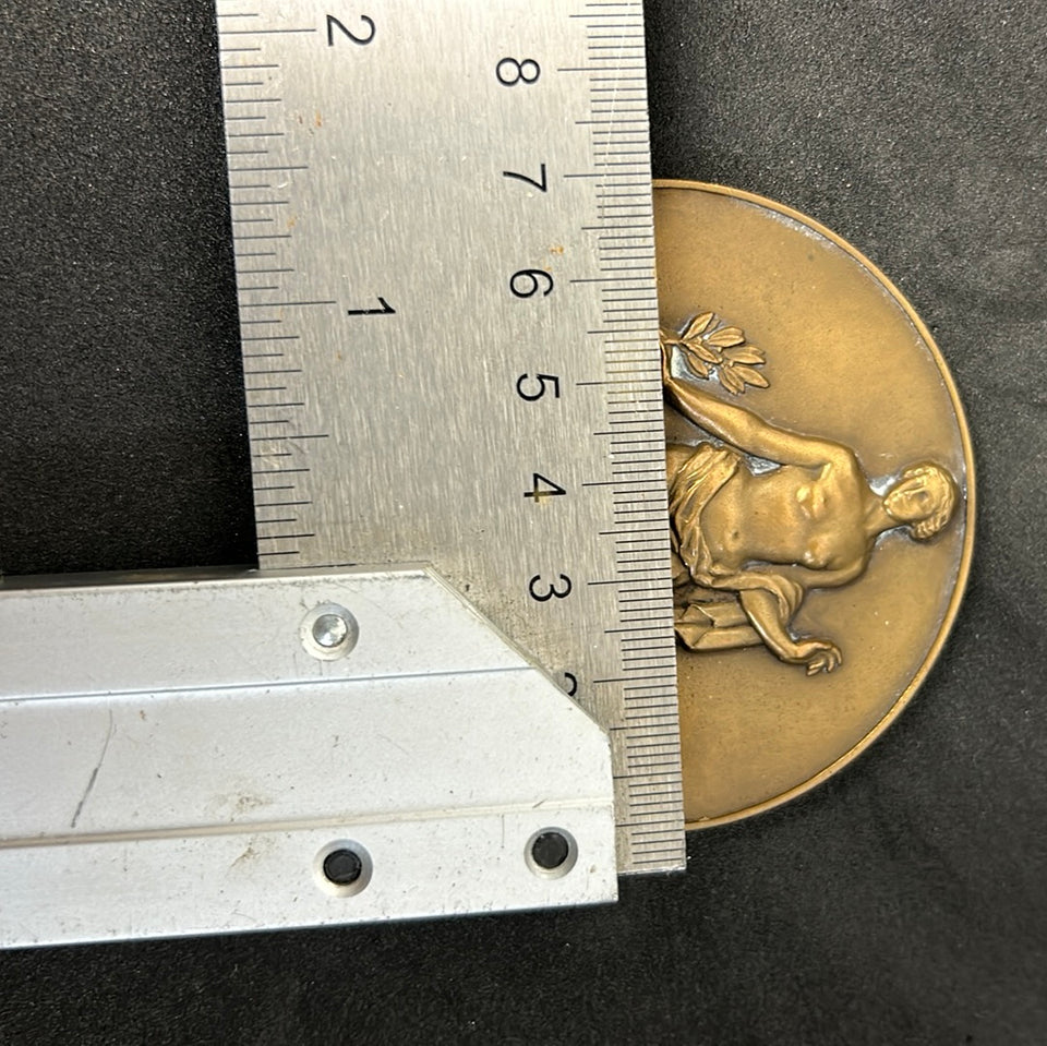 Bronze medaillon - Art nouveau - La Presse Bruxeloise