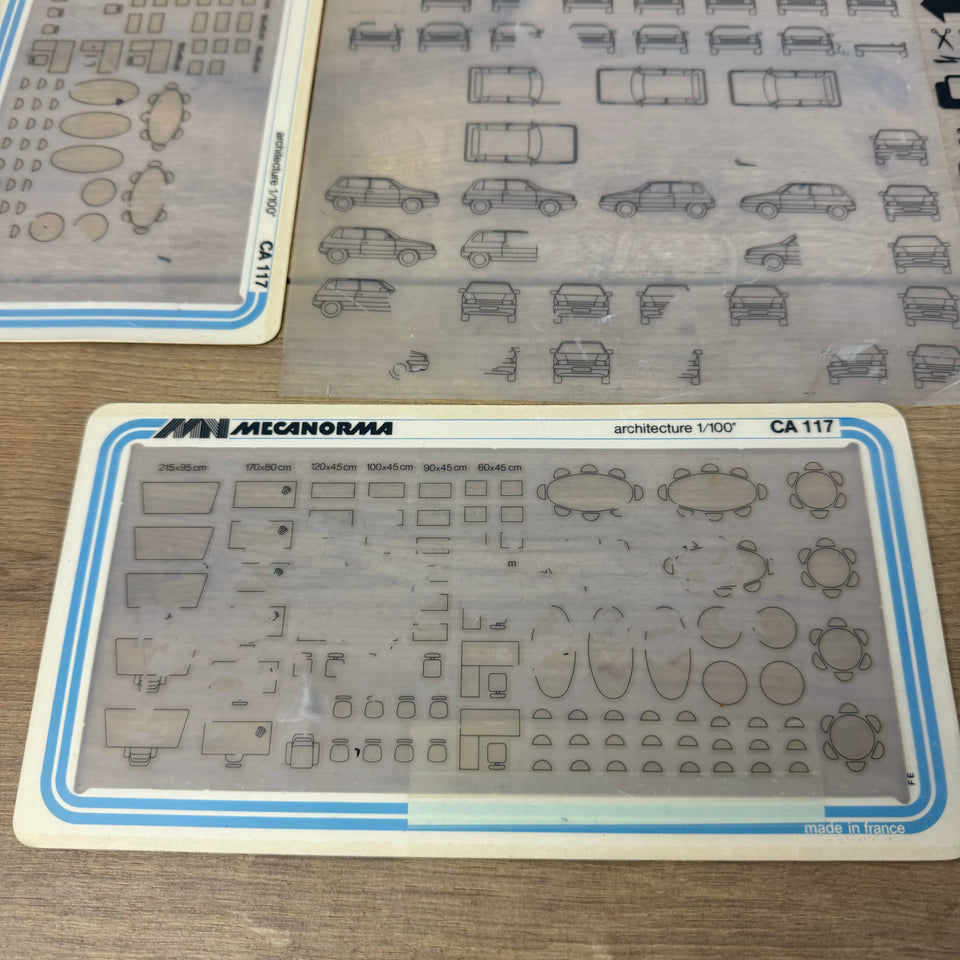 Set of multiple type Architect Mecanorma transfer sheets