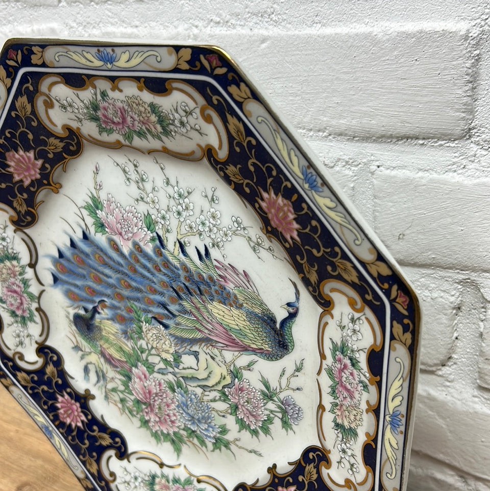 Leonardo -  Octagonal Japanese Peacock Collectible Porcelain