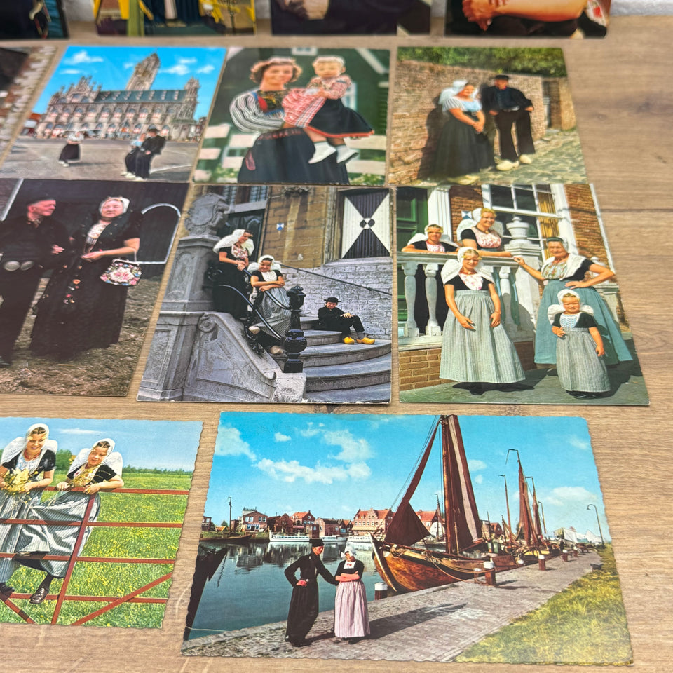 Collection of Holland Folklore Costume with Dutch Woman Vintage photo cards – Holland’s Traditional Culture Costumes