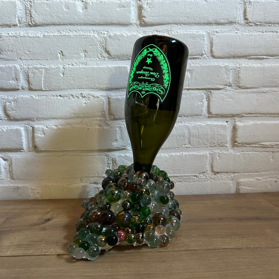 Dom Pérignon Bottle pouring Marbles statue