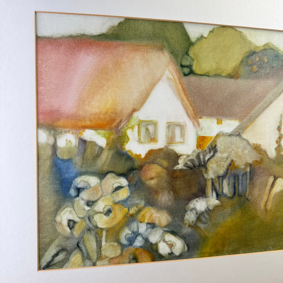 Abstract Farm house - German School painting