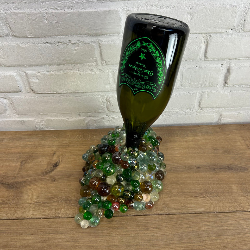 Dom Pérignon Bottle pouring Marbles statue