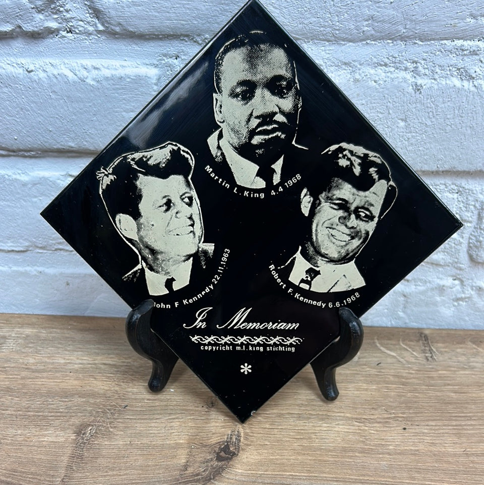 Dr. Martin Luther King Memorial plate - John F. Kennedy - Robert F. Kennedy