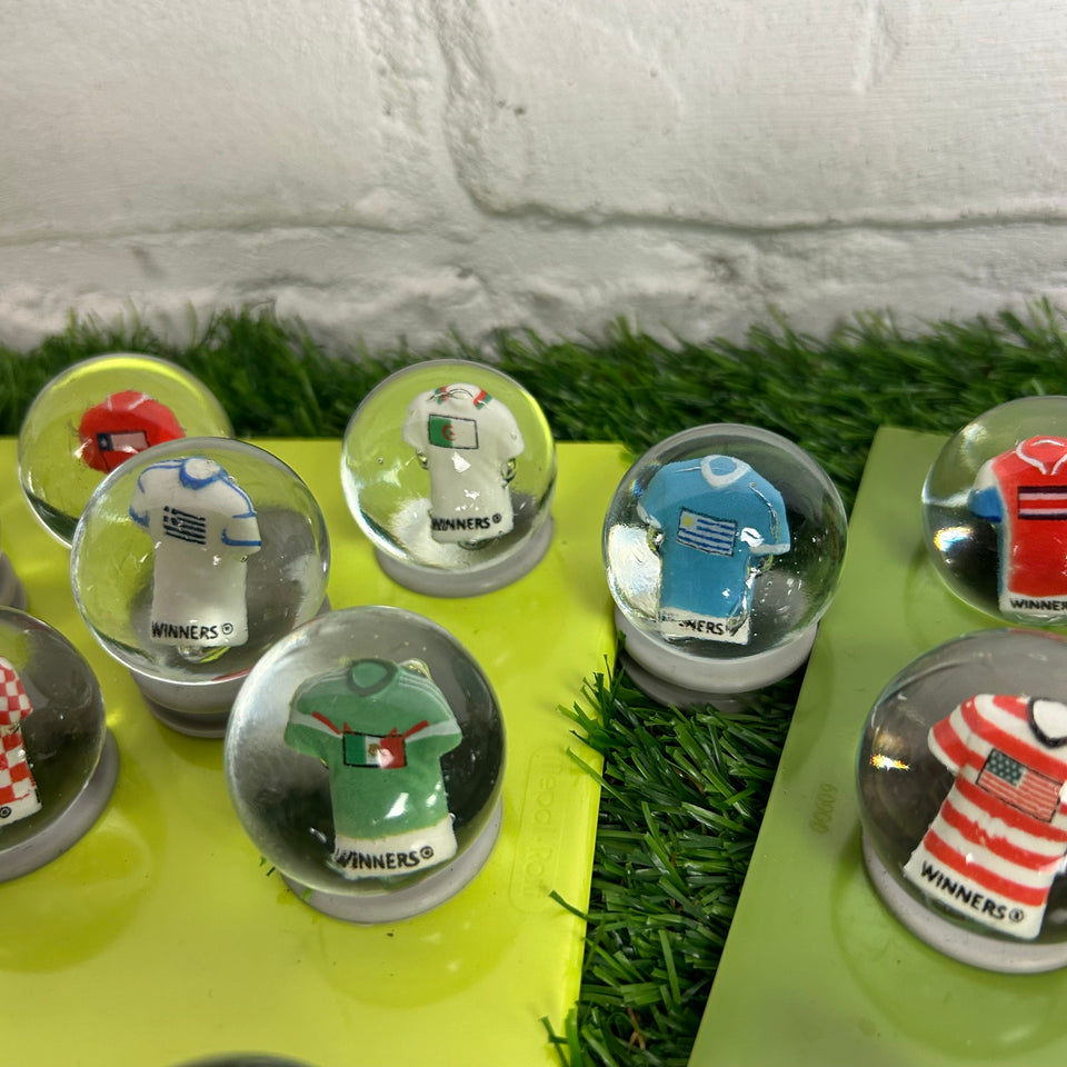 Complete set of 32 World Cup Football Glass Marbles