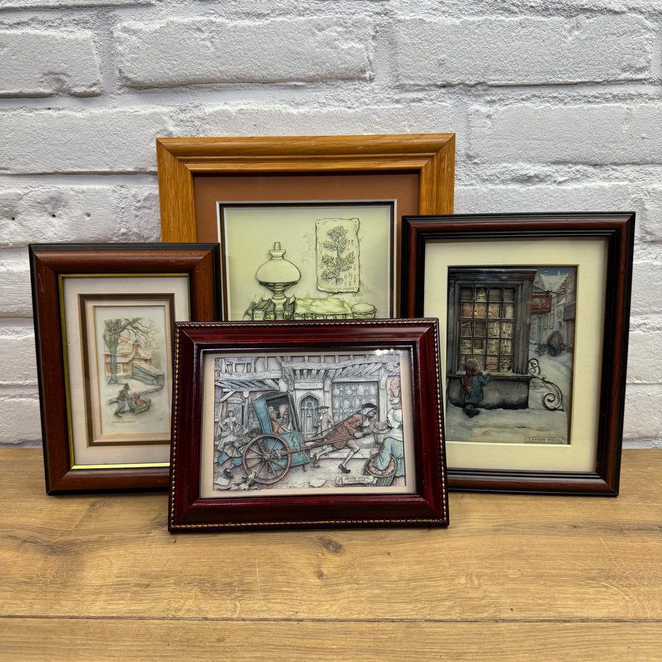 4 Pieck Diorama’s set- Anton Pieck Print, 3D multiple layers depth custom object.