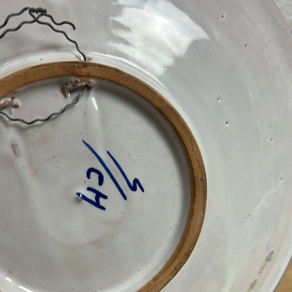 Vintage Blue - White - Israel Peace memorial plate