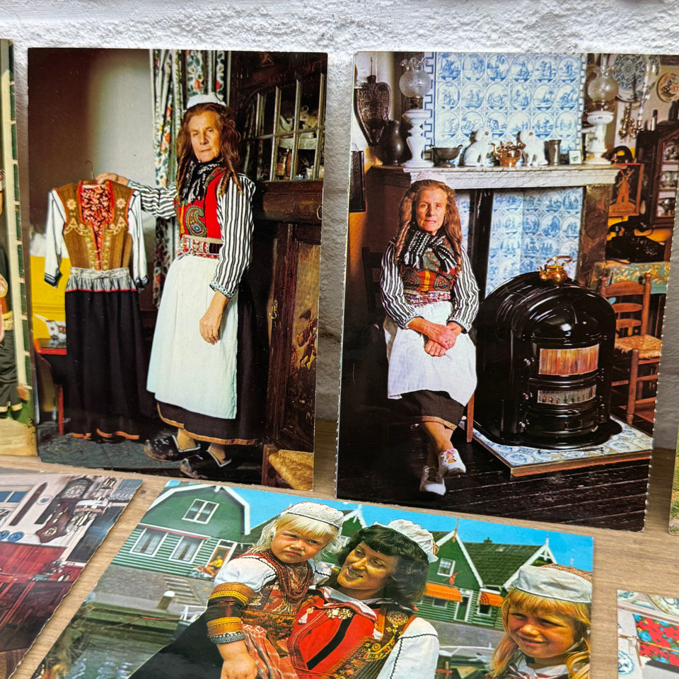 Vintage postcard Collection of Dutch Folklore Costume photo cards – Holland’s Traditional Culture Costumes