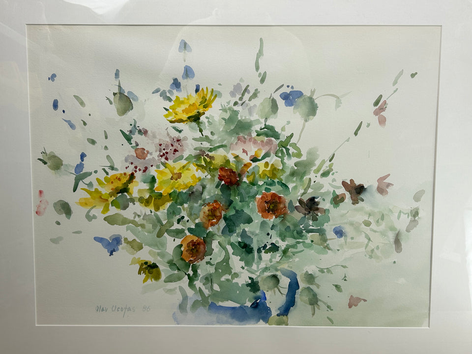 Watercolor painting by Olav Cleofas van Overbeek (1946)