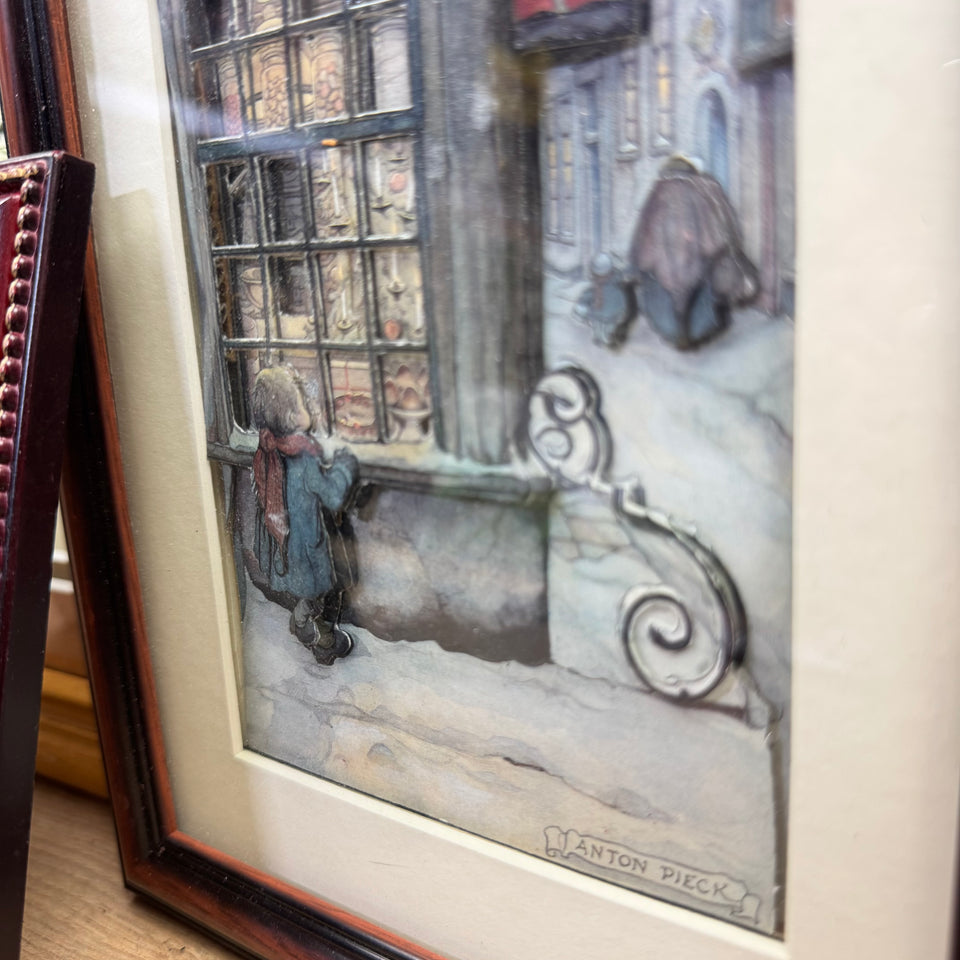 4 Pieck Diorama’s set- Anton Pieck Print, 3D multiple layers depth custom object.