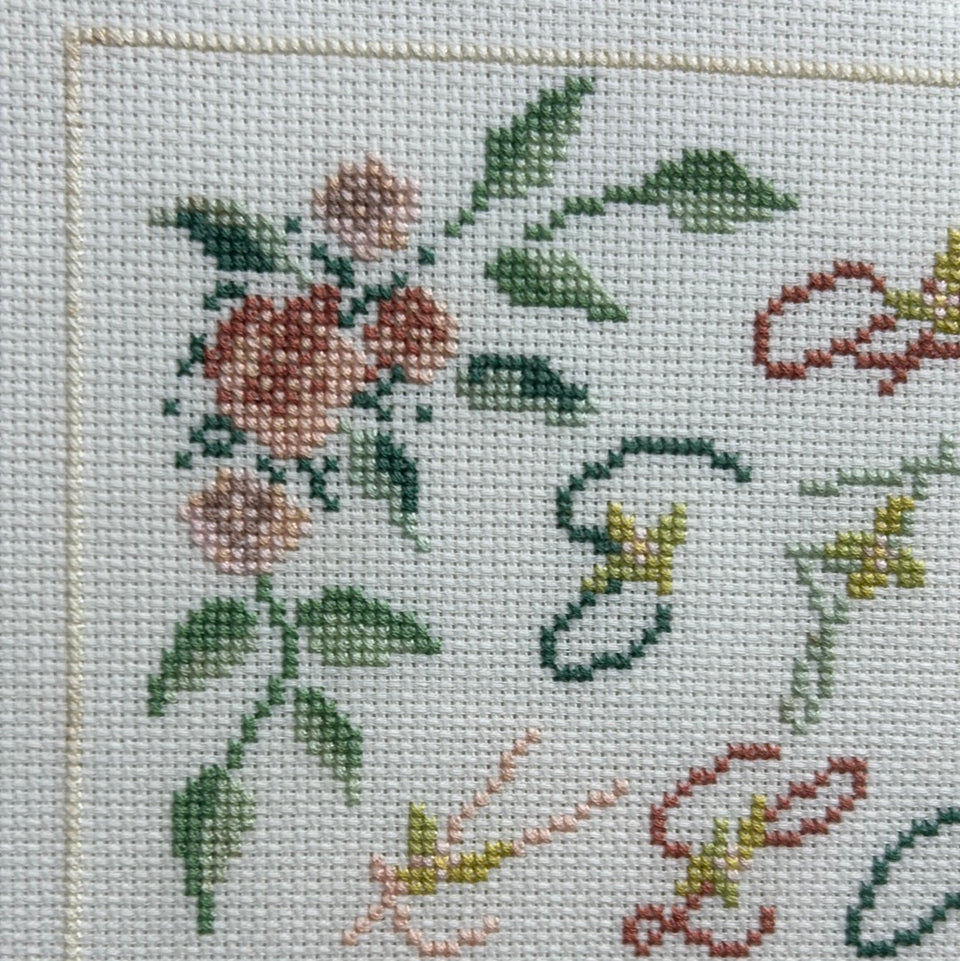 Vintage Alphabet Sampler - Embroidery - Cottonwork - Framed